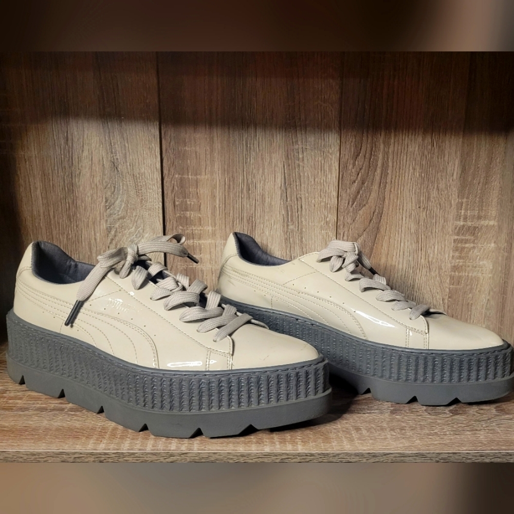 PumaxFENTY, 9.5, tan and black